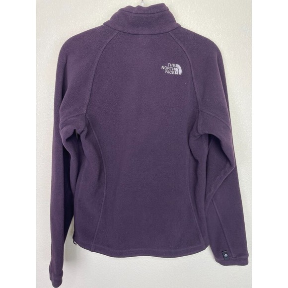 The North Face Small Khumbu Sweater Purple Fleece Zip Up Mock Neck Long Sleeve - Picture 6 of 13